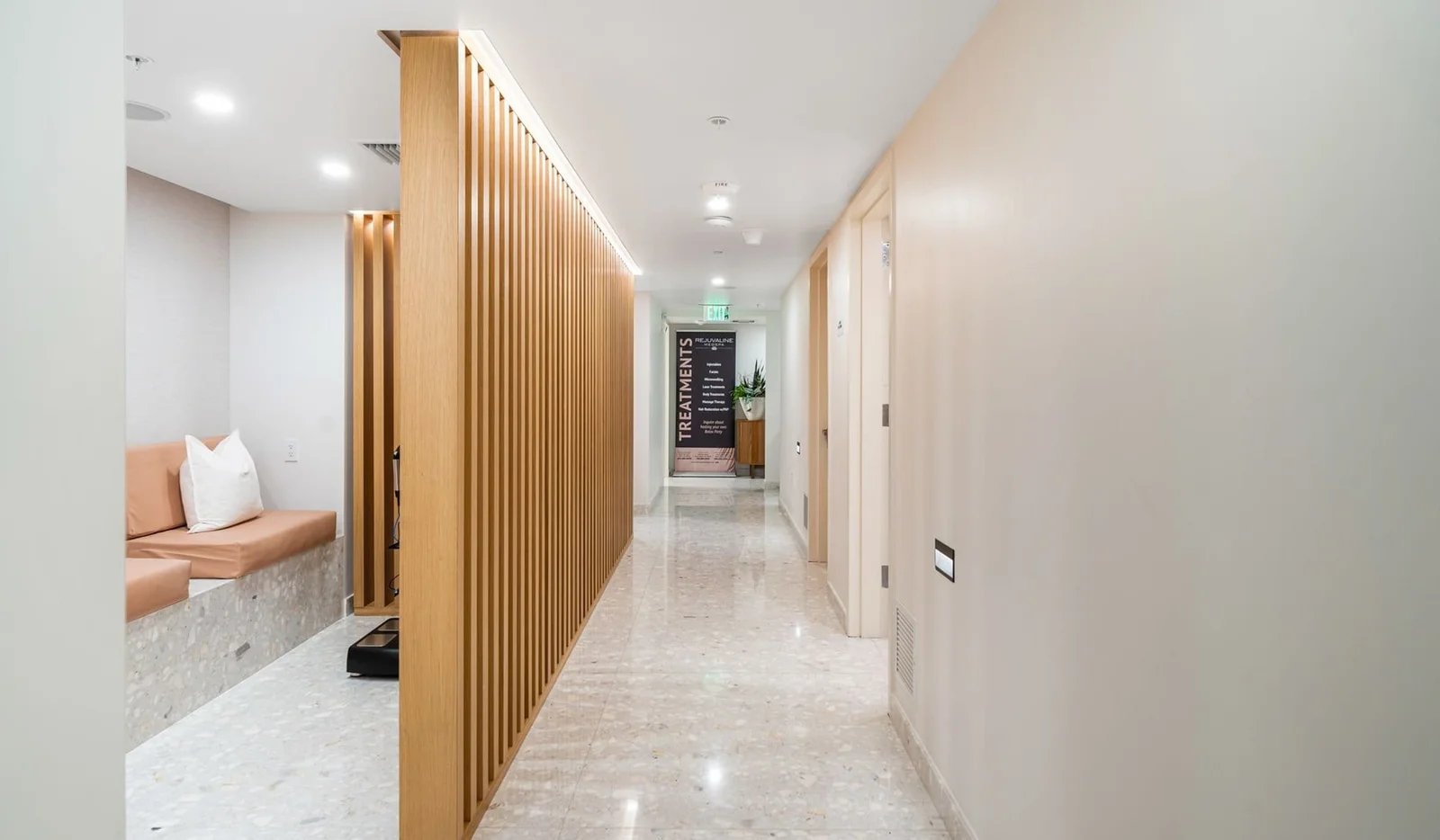Hallway leading to treatment rooms